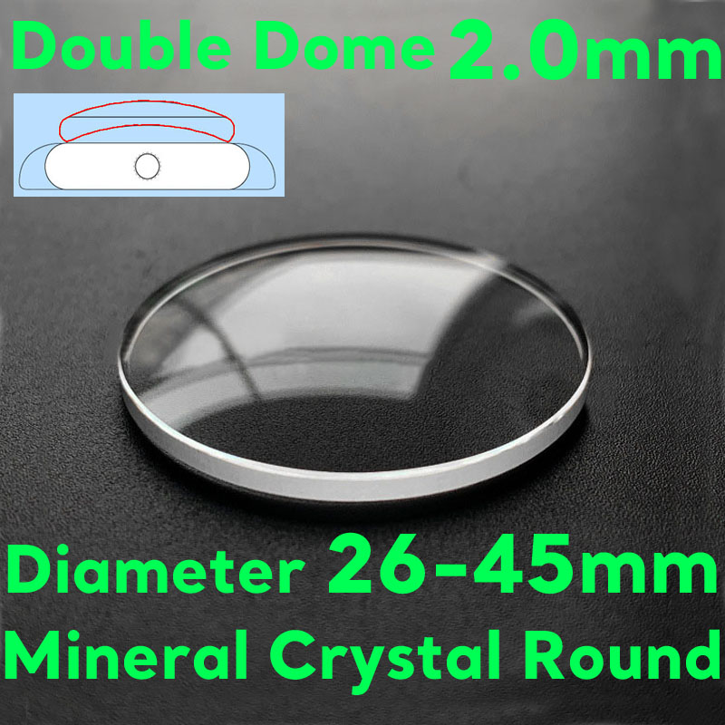 Watch Crystal Replacement - Podwójna kopuła 2.0mm grubość mineralny kryształ