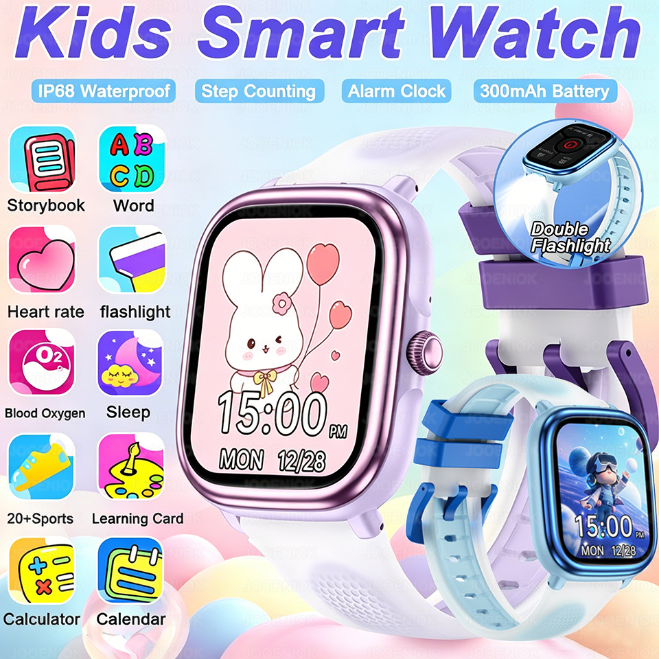Smartwatch Watches Birthday Gift For Girls - Smartwatch dla dzieci 2026, latarka, wspomagacz