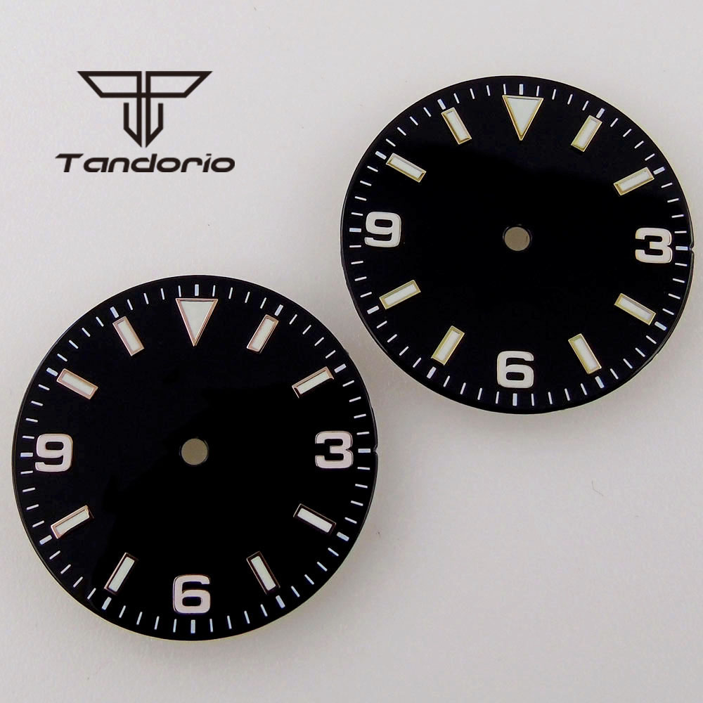 Luminous Dial Face - Tarcza zegarka 29mm czarno-niebieska pasująca do
