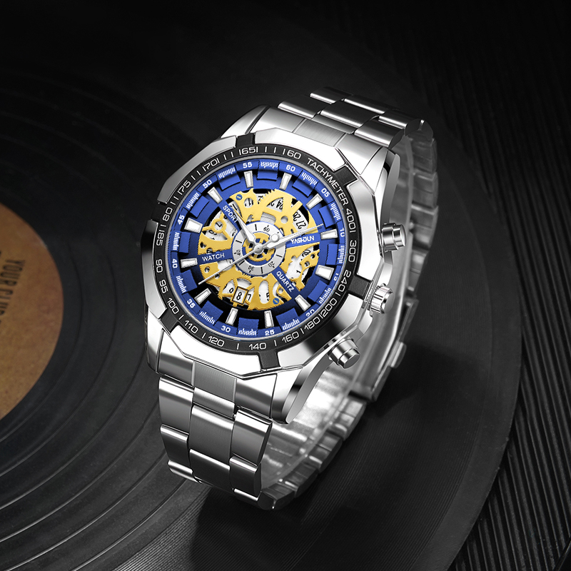 Smartwatch Luxury Watches - Luksusowy męski zegarek szkieletowy z podświetleniem,