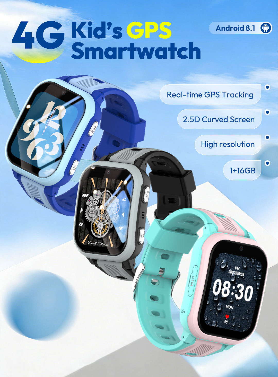 Smartwatch Watches Gift For Girls - Inteligentny zegarek KT41 - Zegarek dla