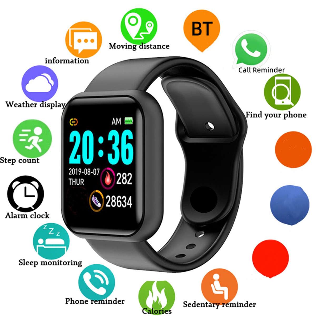 Męskie smartwatche z kolorowym – Smartwatch Watches Price recenzja i cena