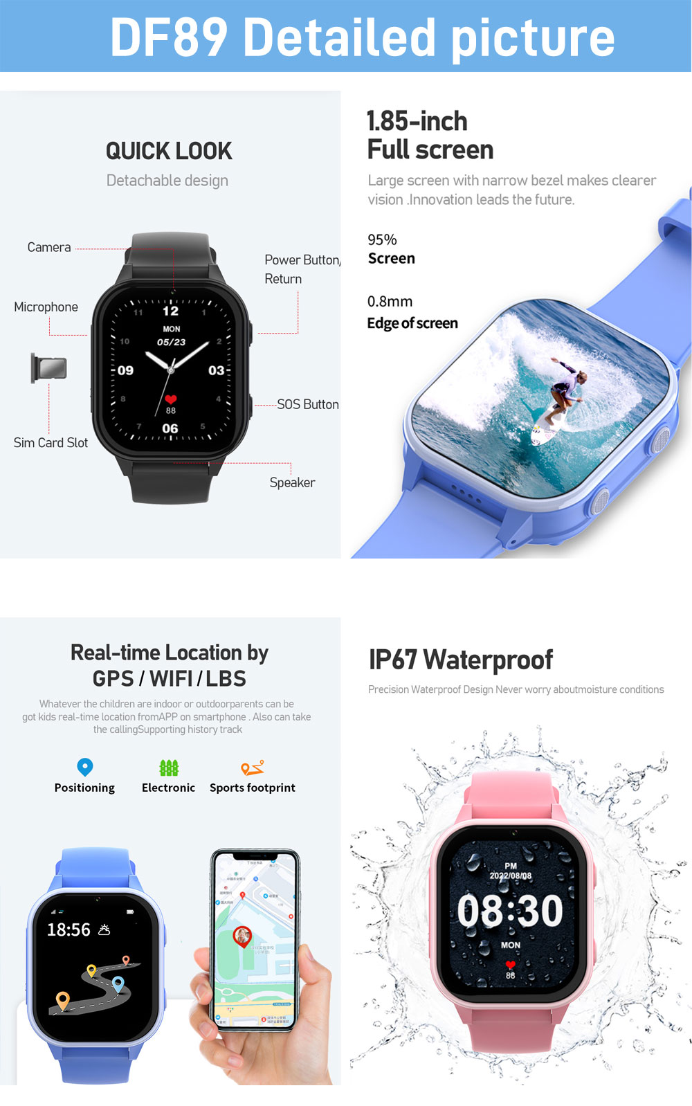 2G 4G Inteligentny zegarek dla – Smartwatch Watches Gift For Girls recenzja i cena